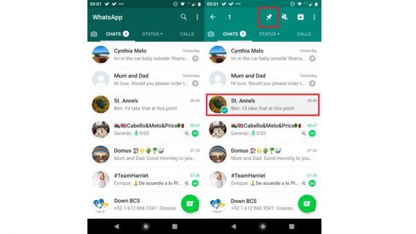 Cómo anclar un mensaje en WhatsApp