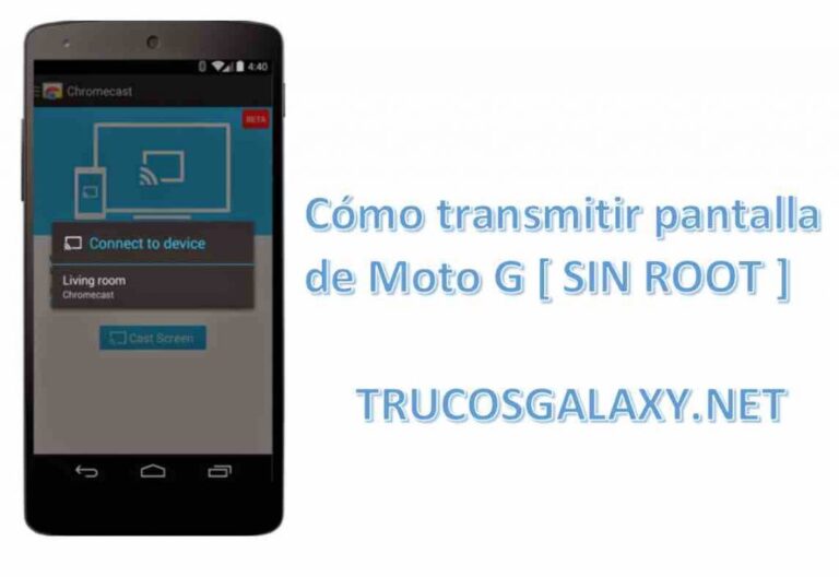 Transmite la pantalla de tu Moto G5 a tu Smart TV sin Chromecast